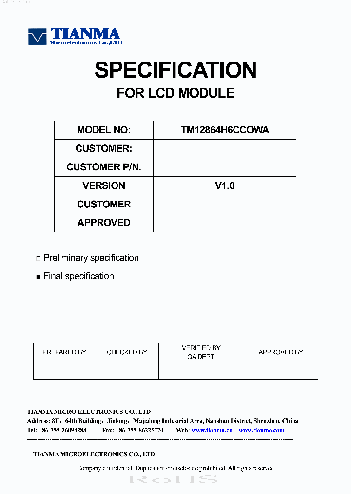 TM12864H6CCOWA_7857887.PDF Datasheet