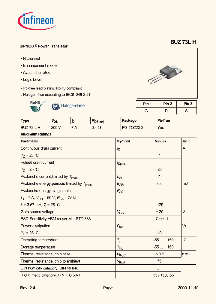 BUZ73LH_7858479.PDF Datasheet
