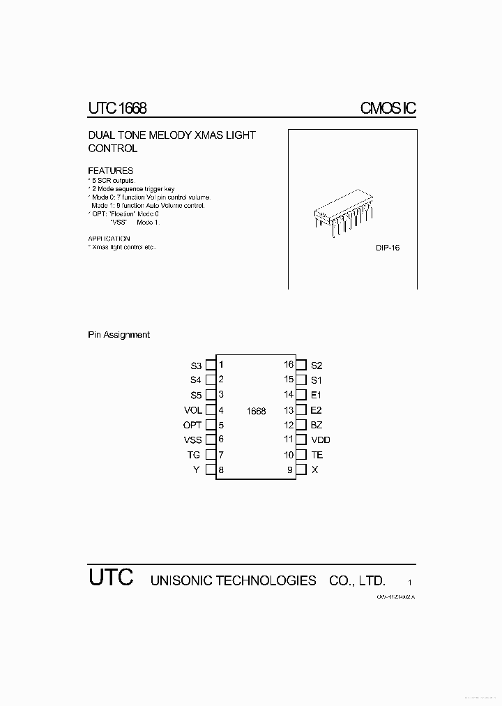 UTC1668_7859047.PDF Datasheet
