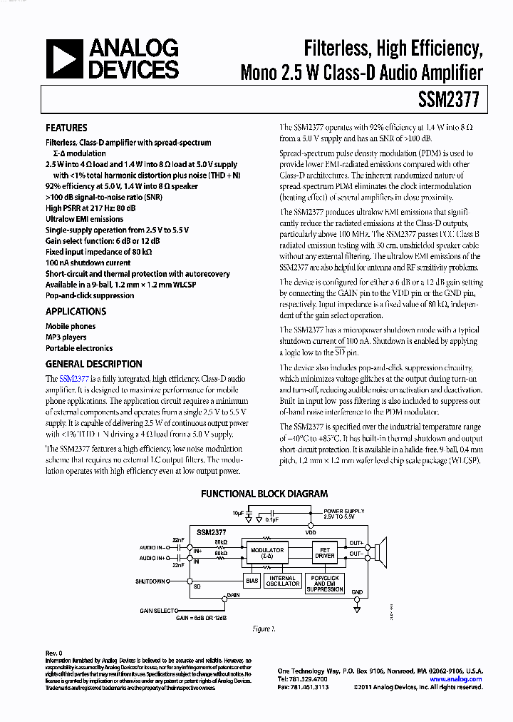 SSM2377_7860033.PDF Datasheet