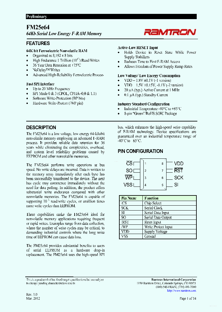 FM25E64_7860755.PDF Datasheet