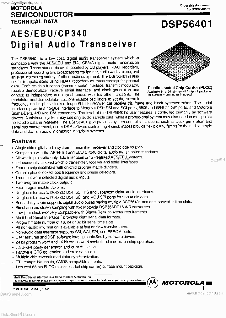 DSP56401_7861185.PDF Datasheet