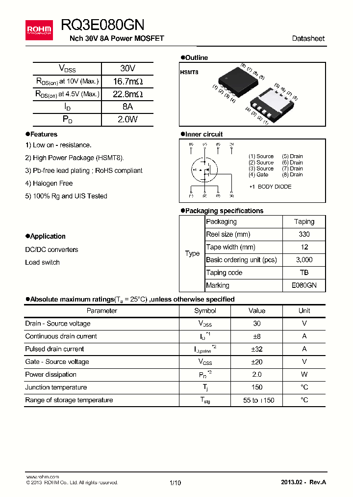 RQ3E080GN_7861265.PDF Datasheet