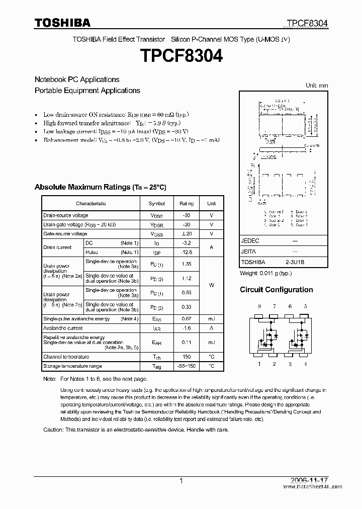 TPCF8304_7864671.PDF Datasheet