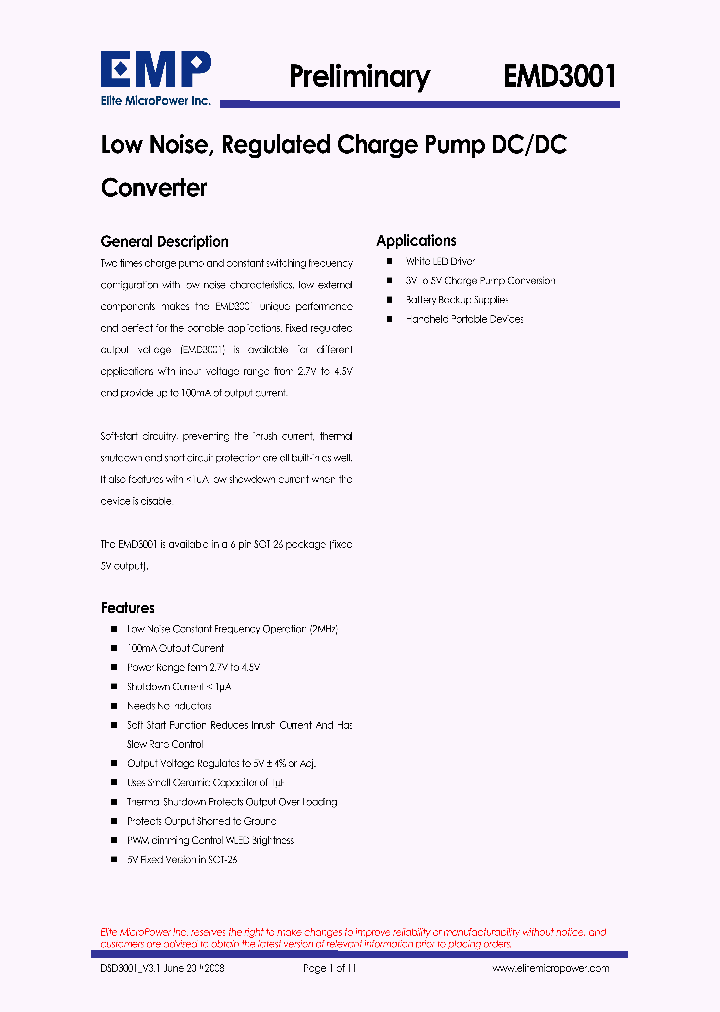 EMD3001_7865720.PDF Datasheet