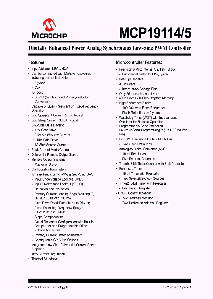MCP19114_7866297.PDF Datasheet