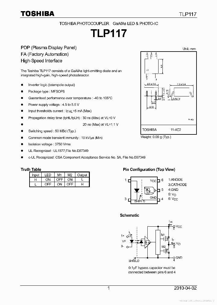 TLP117_7867367.PDF Datasheet