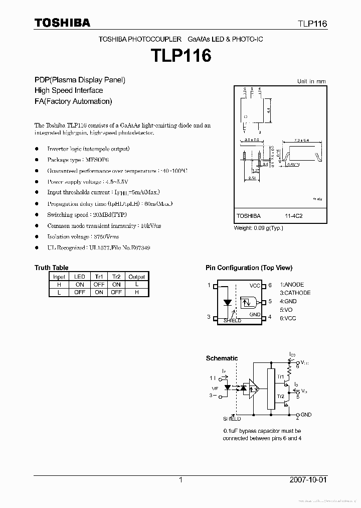 TLP116_7867370.PDF Datasheet
