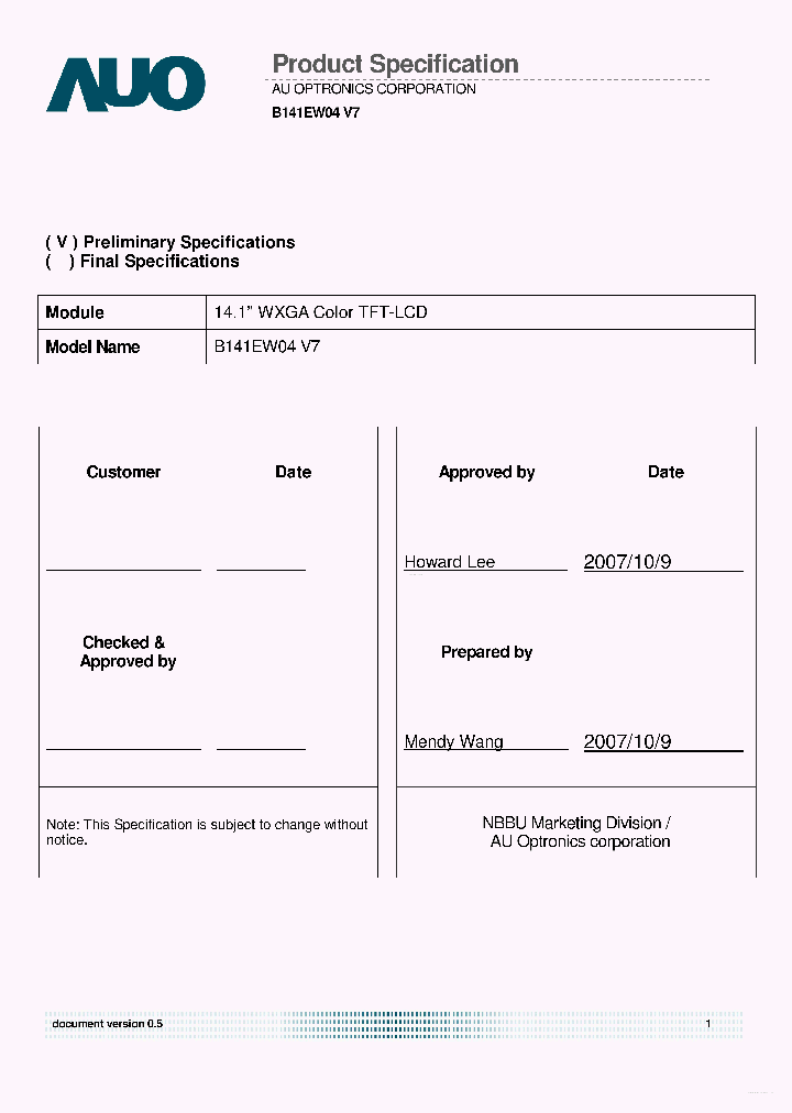 B141EW04V7_7868428.PDF Datasheet