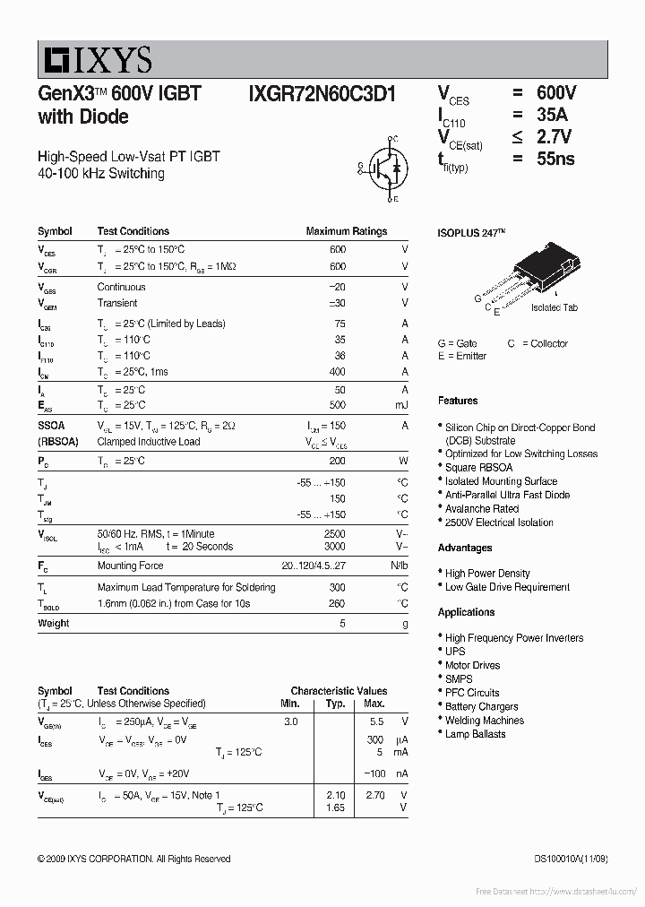 IXGR72N60C3D1_7869102.PDF Datasheet