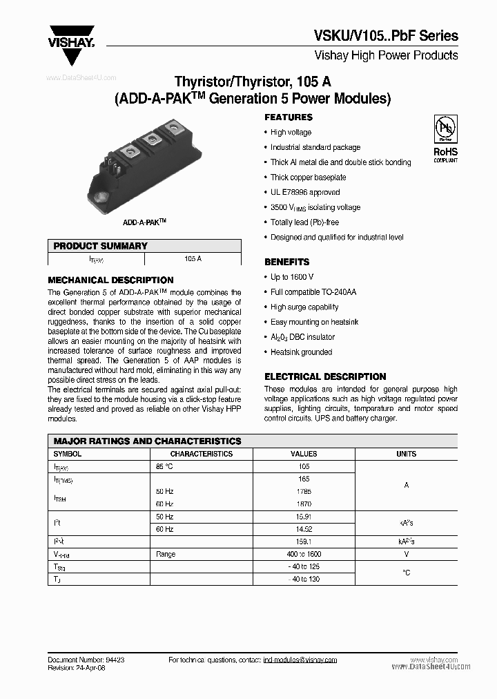 VSKU105XXXPBF_7871018.PDF Datasheet