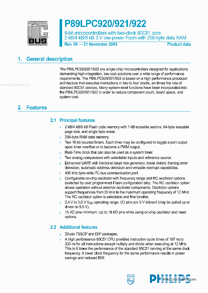 LPC921F_7869425.PDF Datasheet