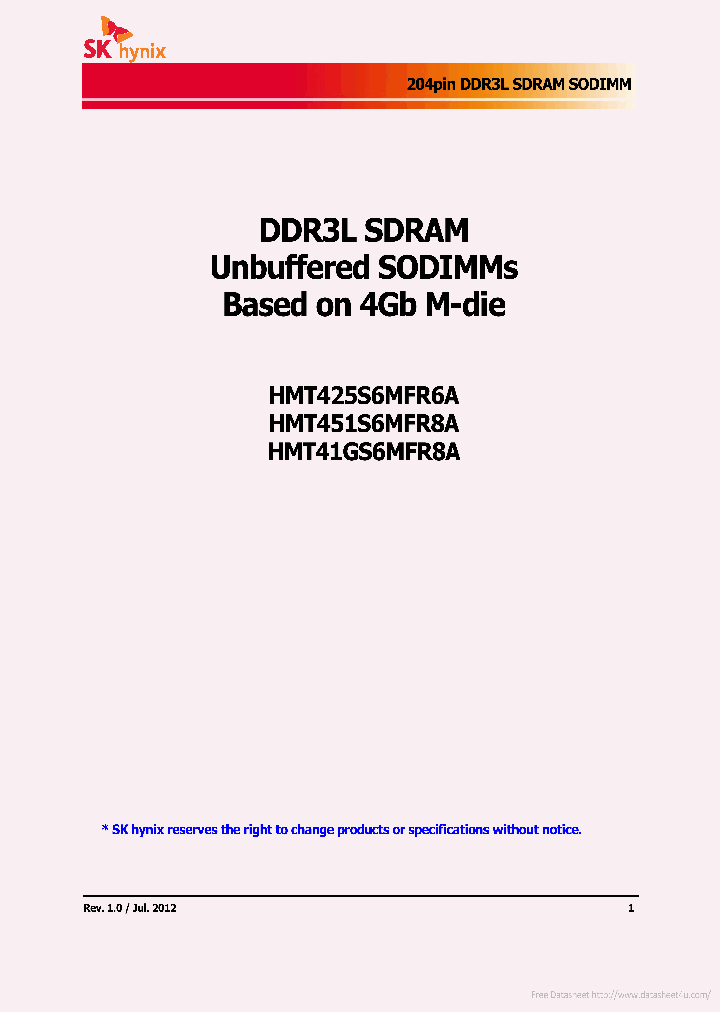 HMT41GS6MFR8A_7869207.PDF Datasheet