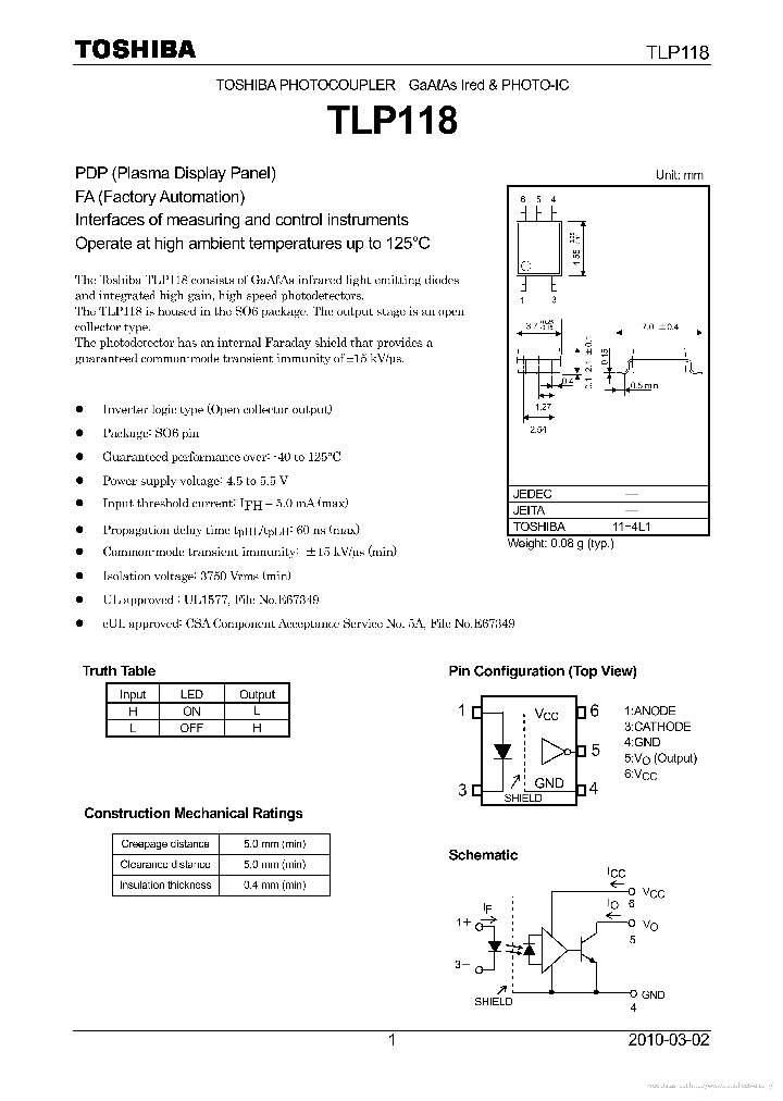 TLP118_7867368.PDF Datasheet