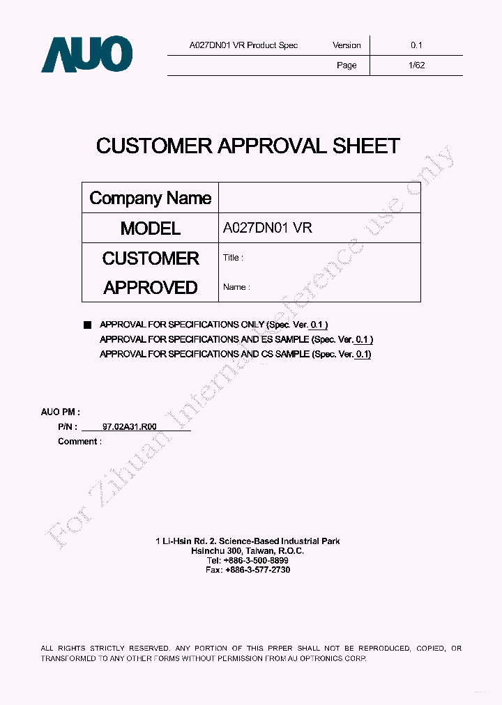 A027DN01-VR_7873300.PDF Datasheet