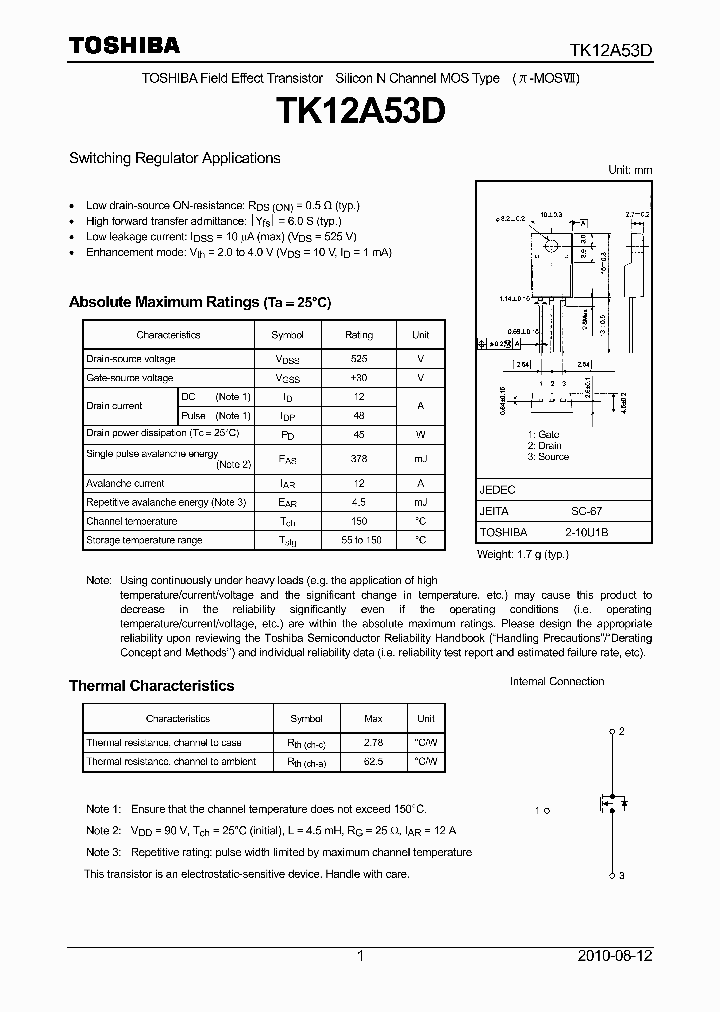 TK12A53D_7874382.PDF Datasheet