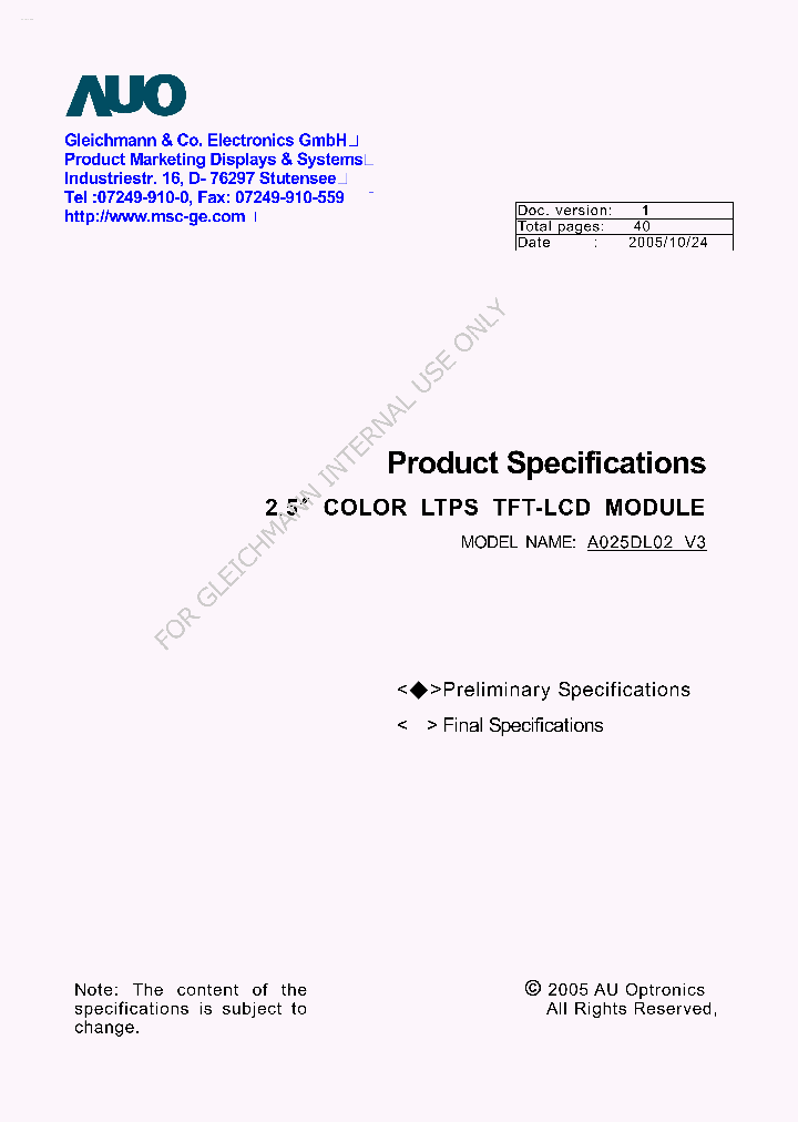 A025DL02-V3_7876170.PDF Datasheet