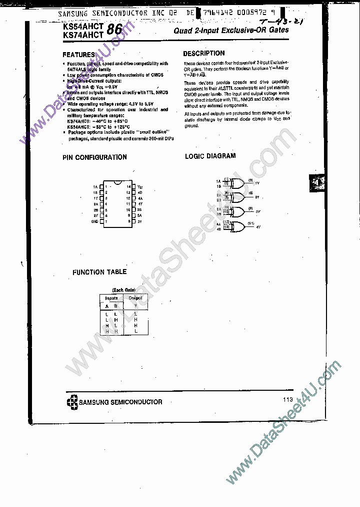 KS74AHCT86_7875130.PDF Datasheet