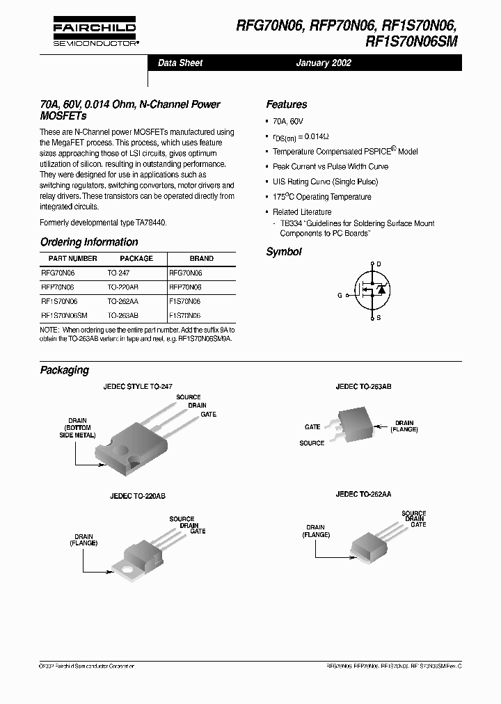 RFG70N06_8268330.PDF Datasheet
