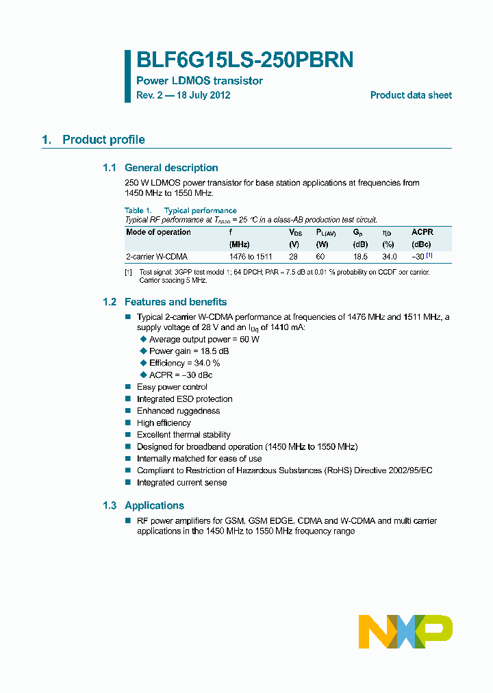 BLF6G15LS-250PBRN_8275184.PDF Datasheet