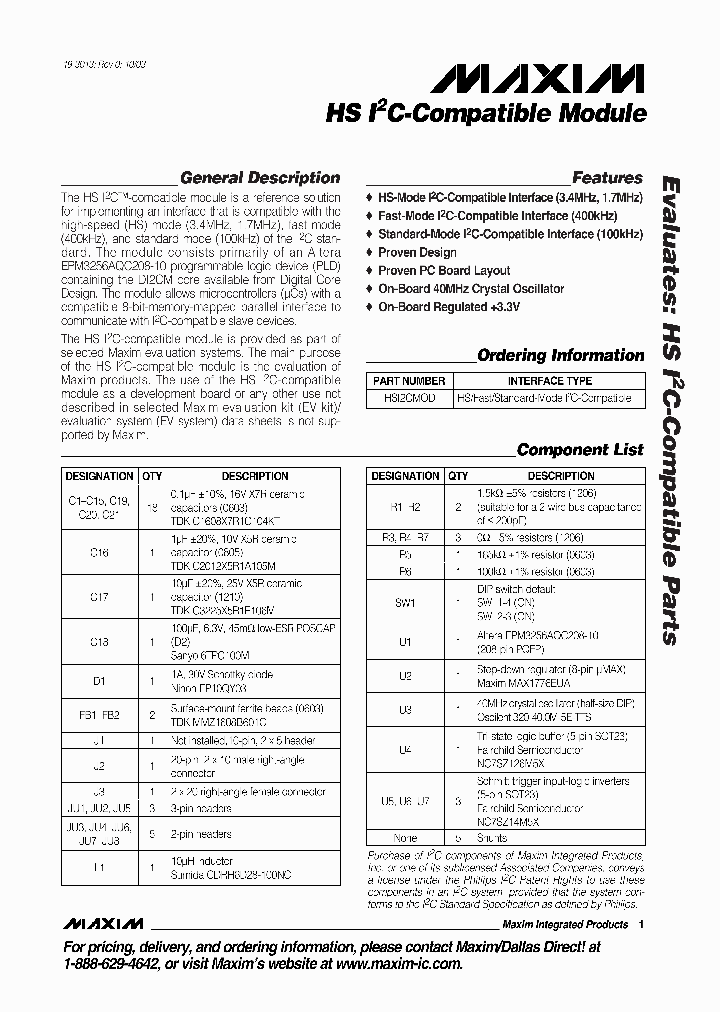 HSI2CMOD_8276851.PDF Datasheet