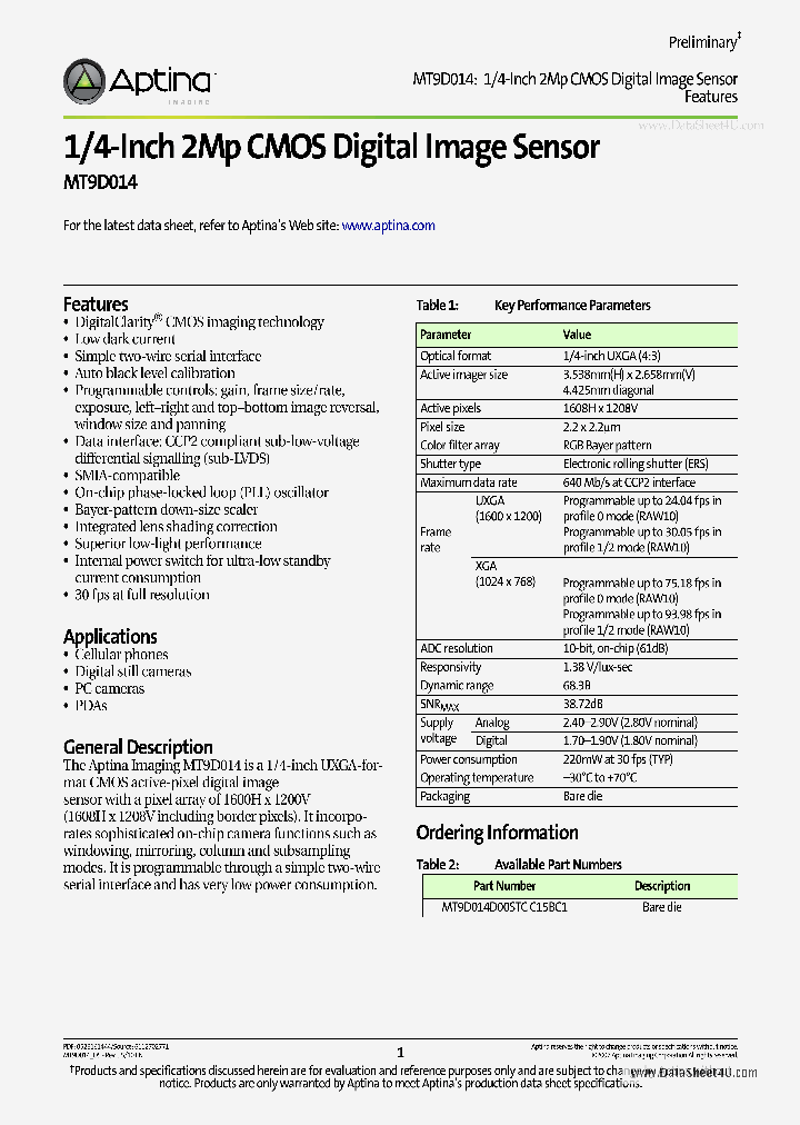 MT9D014_7877505.PDF Datasheet