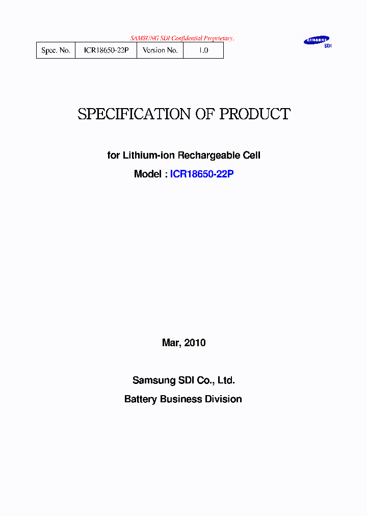 ICR18650-22P_7878688.PDF Datasheet