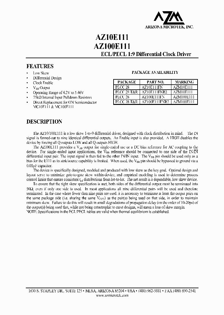 AZ100E111FN_8280726.PDF Datasheet
