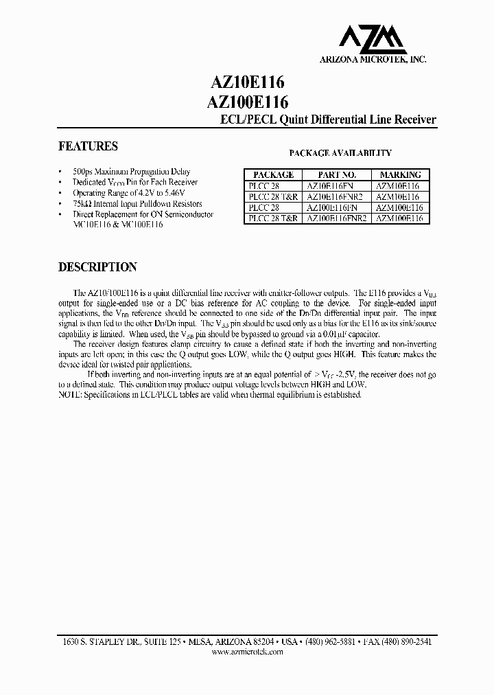 AZ100E116FN_8280728.PDF Datasheet
