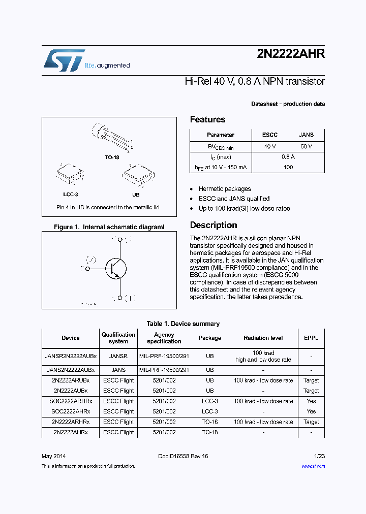 2N2222ARHRG_8281449.PDF Datasheet