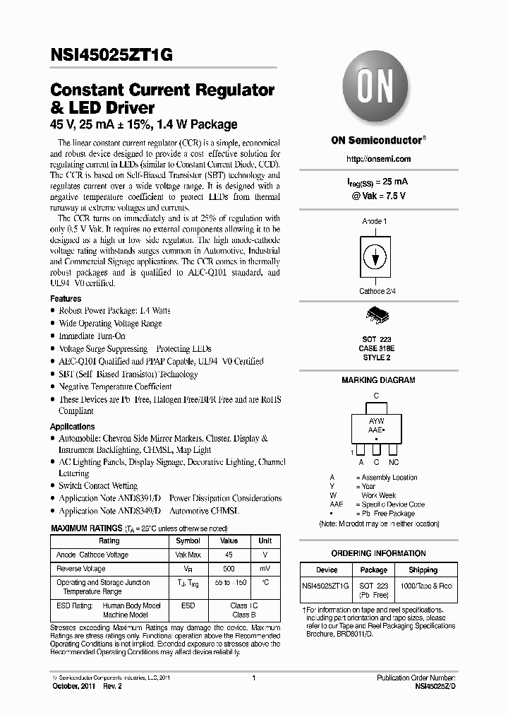 NSI45025Z_8281484.PDF Datasheet
