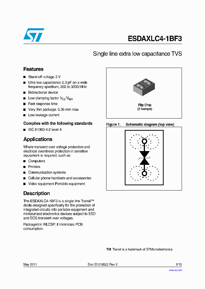ESDAXLC4-1BF3_8281697.PDF Datasheet