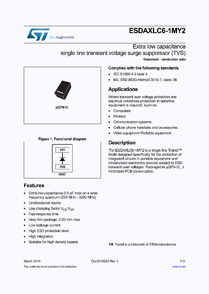 ESDAXLC6-1MY2_8281702.PDF Datasheet