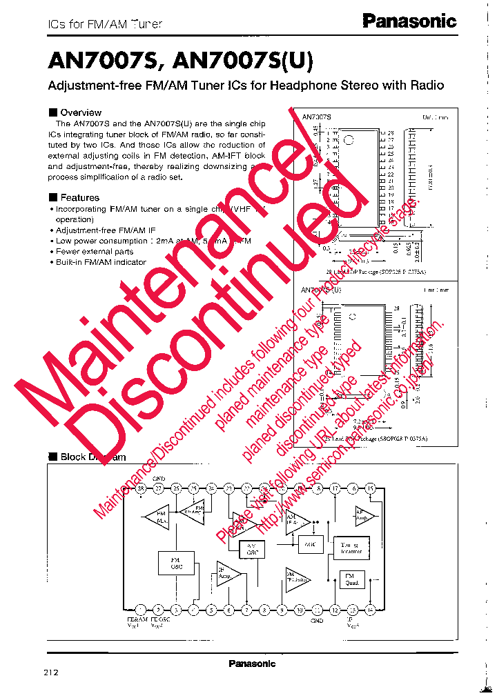 AN7007S_8281835.PDF Datasheet