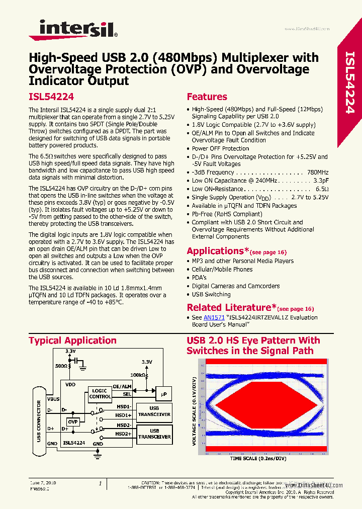 ISL54224_7881648.PDF Datasheet
