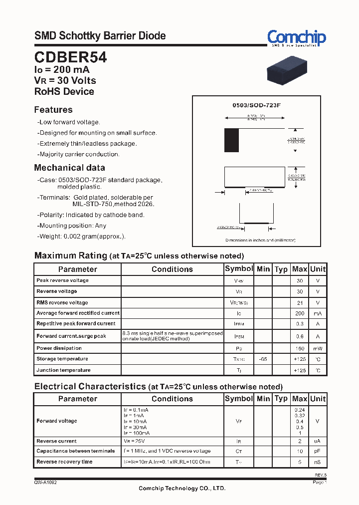 CDBER54_8283009.PDF Datasheet