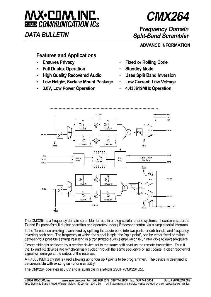 CMX264D5_8282749.PDF Datasheet
