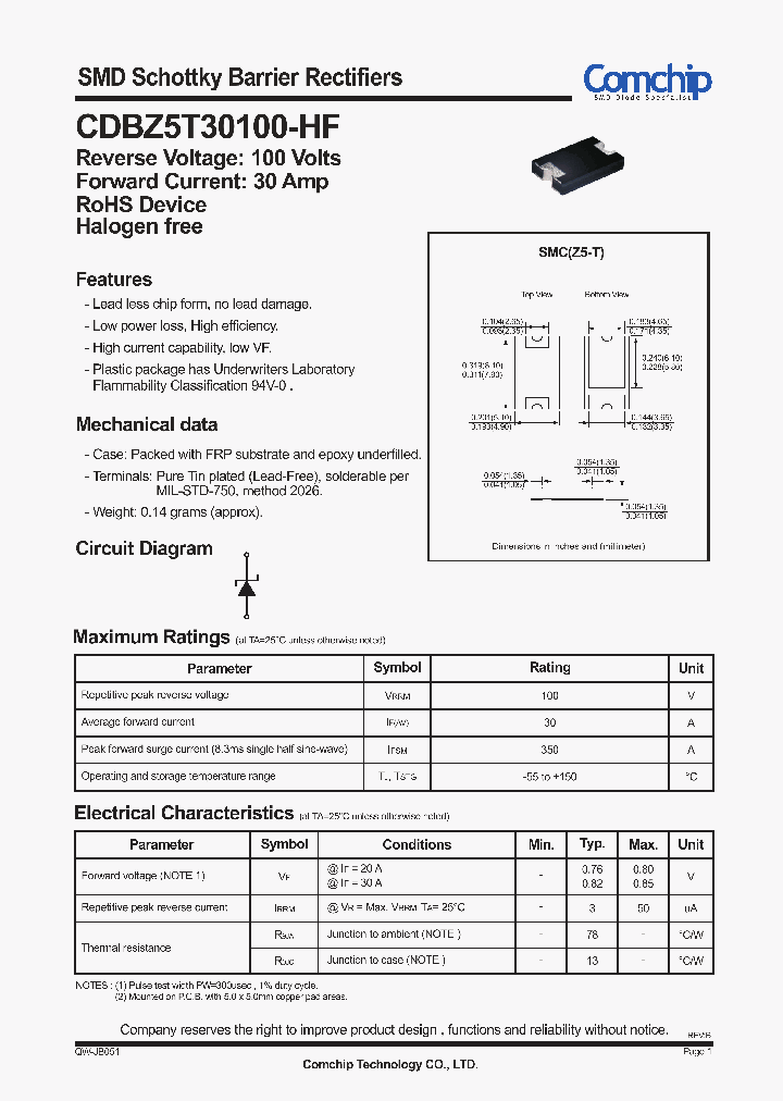 CDBZ5T30100-HF_8282664.PDF Datasheet