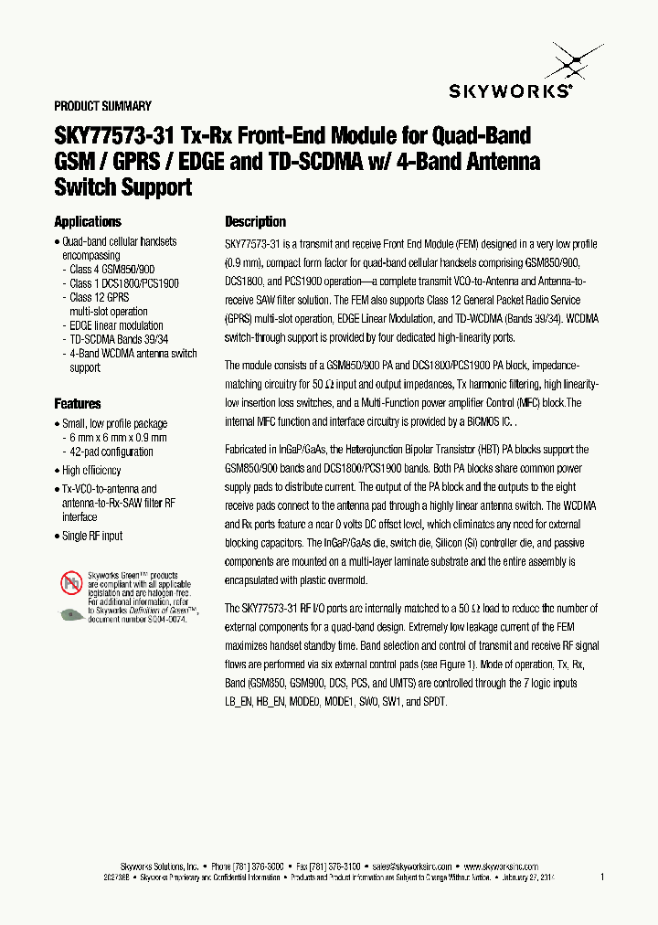 SKY77573-31_8283487.PDF Datasheet