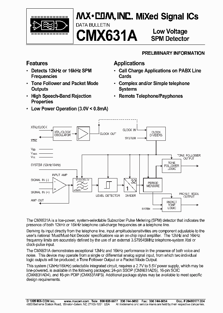 CMX631AD5_8283608.PDF Datasheet