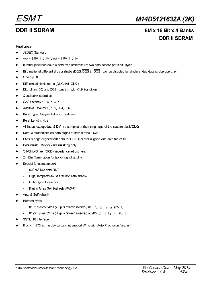M14D5121632A-2K_8283814.PDF Datasheet
