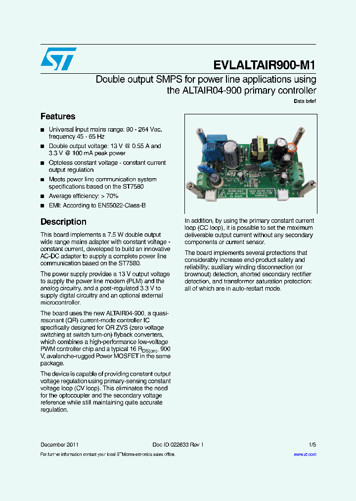 EVLALTAIR900-M1_8284430.PDF Datasheet