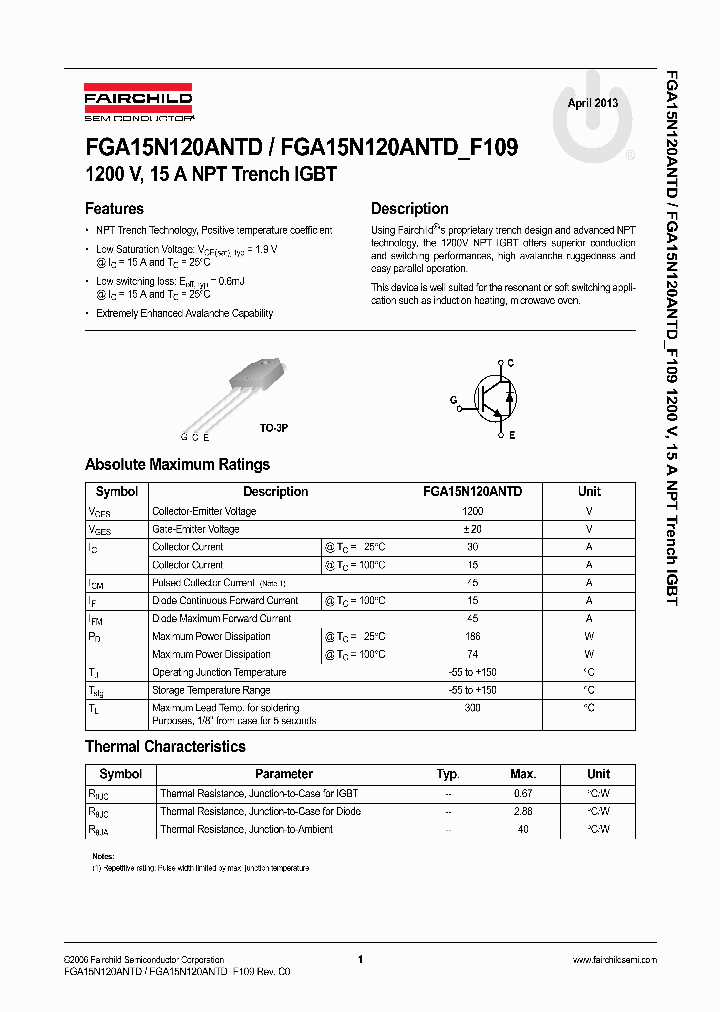 FGA15N120ANTDTU_8284556.PDF Datasheet