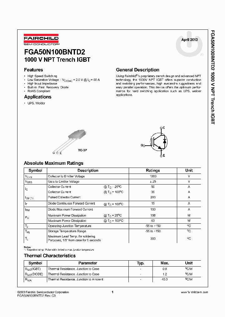 FGA50N100BNTD2_8284559.PDF Datasheet
