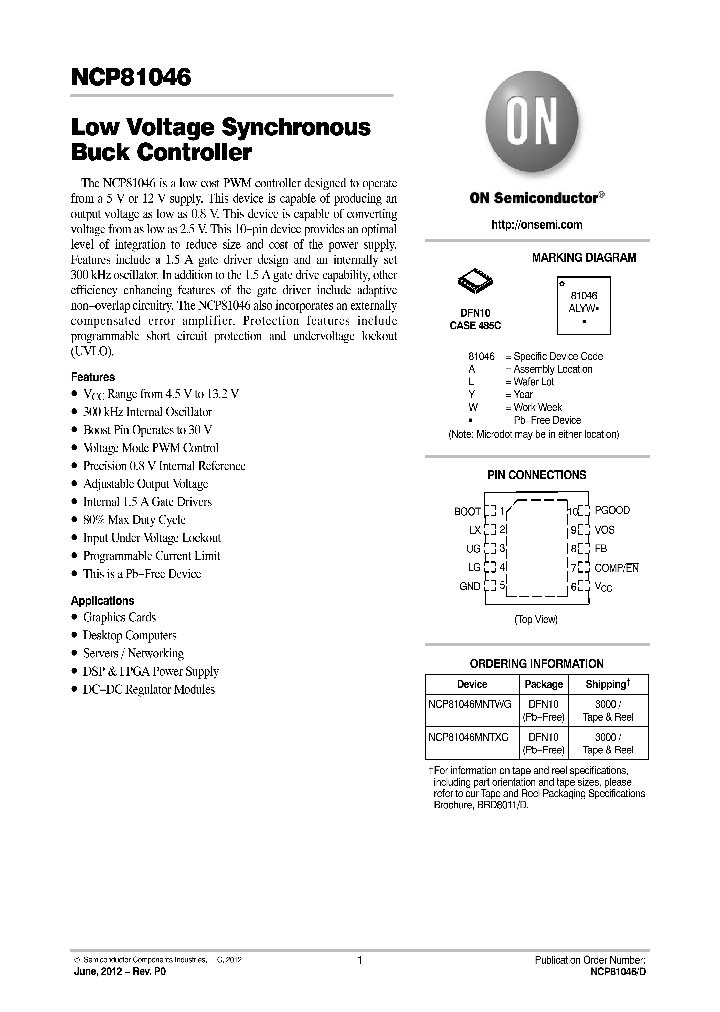 NCP81046_8284657.PDF Datasheet