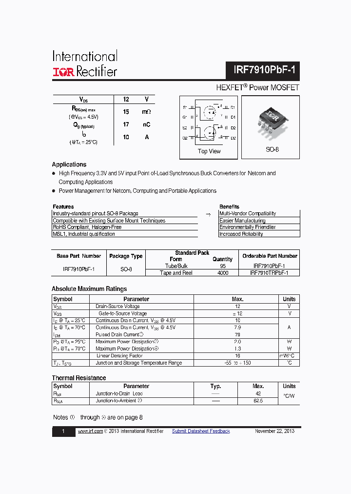 IRF7910PBF-1_8284769.PDF Datasheet