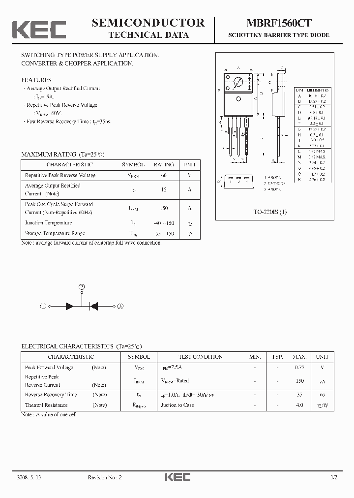 MBRF1560CT_8284898.PDF Datasheet