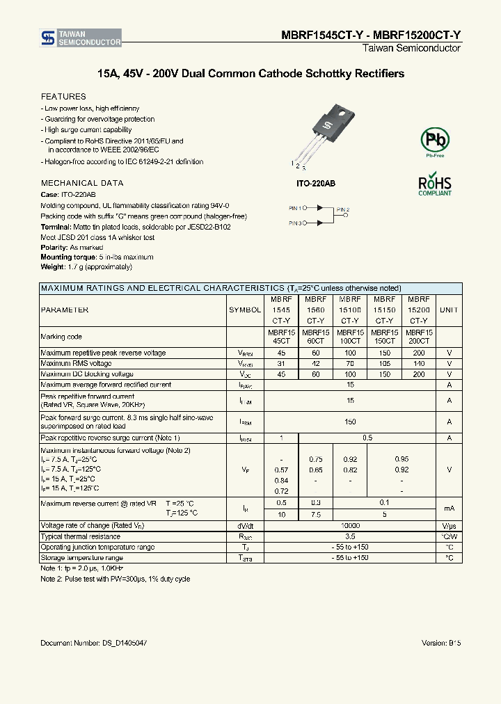 MBRF1560CT-Y_8284906.PDF Datasheet