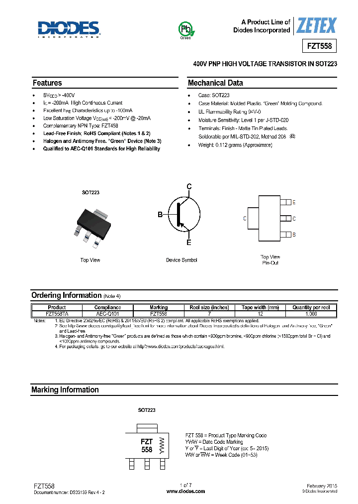 FZT558-15_8285293.PDF Datasheet