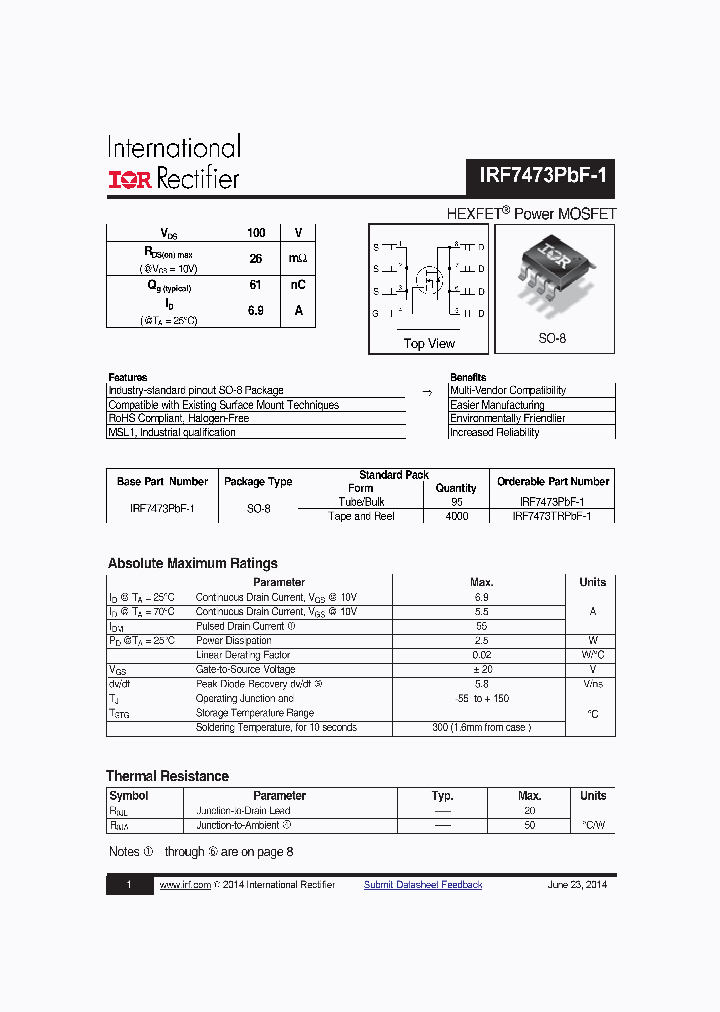 IRF7473PBF-1_8285541.PDF Datasheet